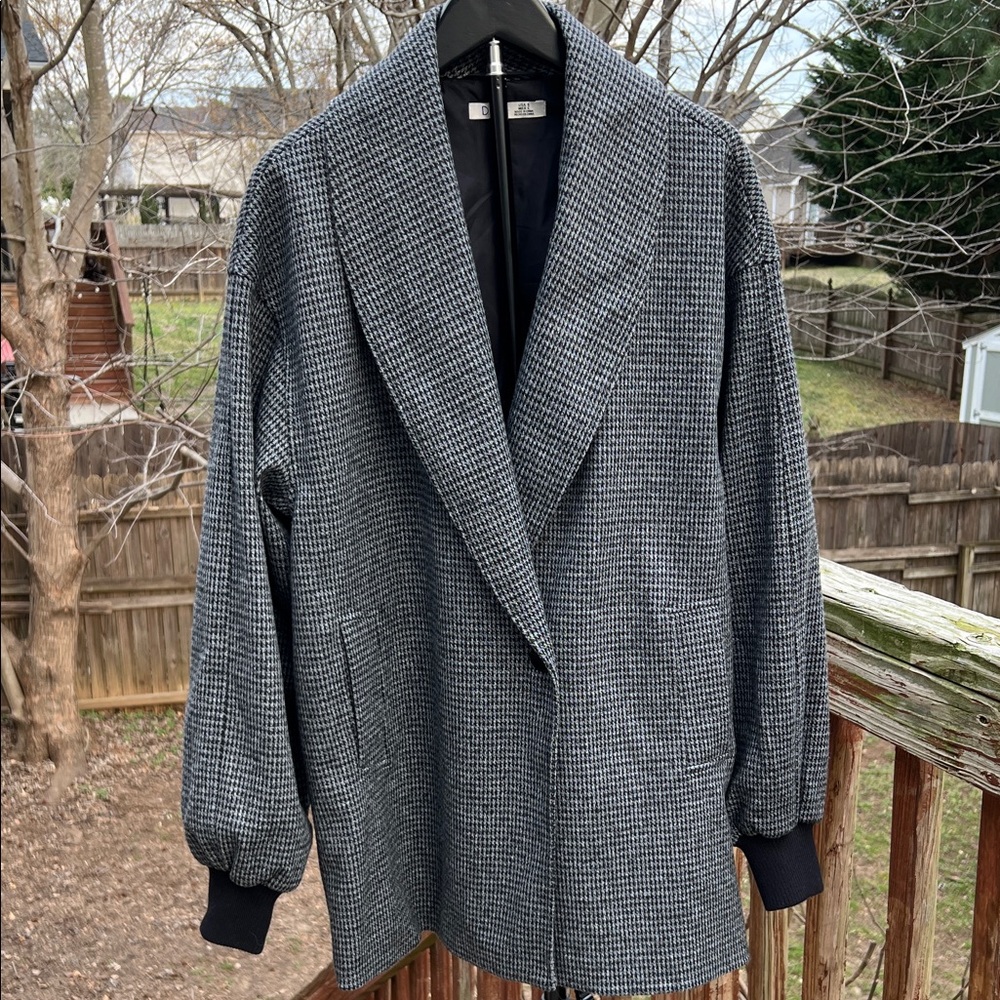 Dex houndstooth plaid jacket